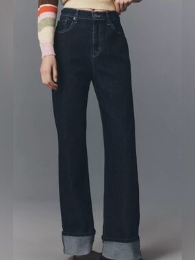 Anthropologie MOD/AM Classic Straight-Leg Women's Jeans in Dark Indigo Size 27